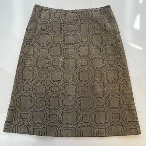 Mythology 100% Leather Patterned Skirt N106-11
